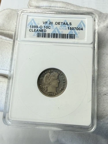 1899 O Barber Dime ANACS VF 20 Details