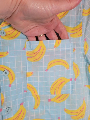 Art Class Museum of Ice Cream Banana Button Front Short Sleeve Shirt Size XL- 16 - Picture 2 of 15