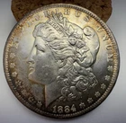 1884-O Morgan Silver (90%) Dollar Gorgeous!  AU Condition Great Toning