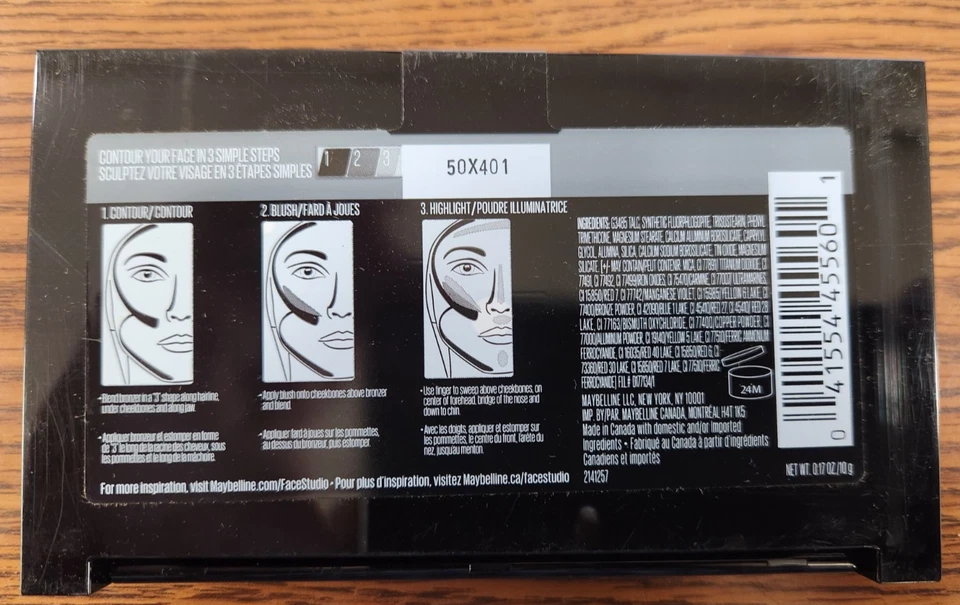 1PC NEW MAYBELLINE FACESTUDIO MASTER FACE CONTOURING MEDIUM TO DEEP, 0.35 OZ EA - Image 4 of 4