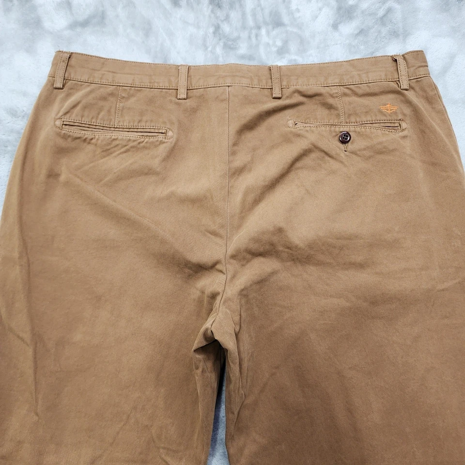 Vintage Dockers Pants Mens 38 X 32 Brown Cotton Straight Leg Preppy Casual - Image 4 of 4