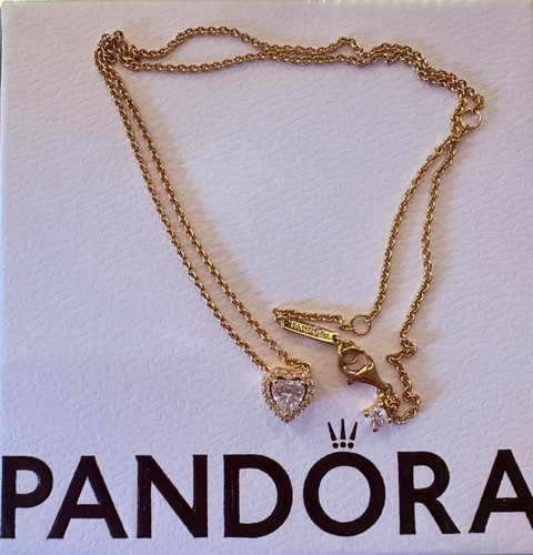 Sparkling Heart Collier Necklace 14k gold plating