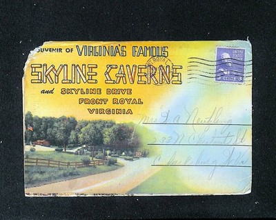 Front Royal Virginia Skyline Caverns Skyline Drive Anthodites Postmarked 3c