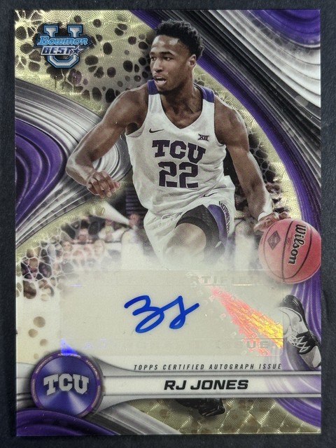 2024-25 Bowman Best University RJ Jones Best Of 2024 Auto Superfractor 1/1