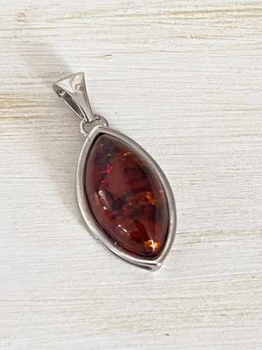 Bague Russe En Argent 925 Et Ambre De La Baltique - Naturelle, Neuf Sans Emballage
