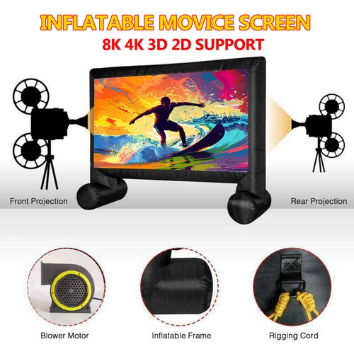15FT Inflatable Movie Projector Screen Projection Outdoor Home Theater W/ Blower - Picture 7 of 7