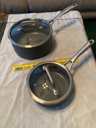 NEW - BIALETTI "CERAMIC PRO" NON STICK - 1.5 QT & 3 QT COVERED SAUCE PANS - Picture 5 of 17