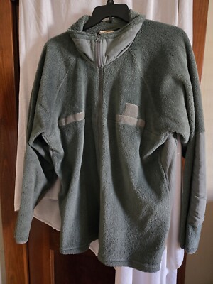 Mens PolarTec Long Sleeve Fleece Green XL