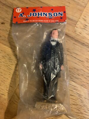 A. JOHNSON #17 UNITED STATES PRESIDENT Marx figure 1960's New in bag