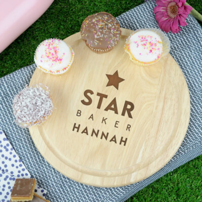 Personalisiertes Stern Bäcker Servieren Kuchen Brett Kuchen Ständer Backen Küche Mama Geschenke