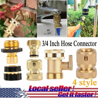 #ad #ad 3 4 Tube Hose Connect Water Hose Fit Brass Female Male Shut Off Valve Connector $7.73