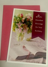 Happy Birthday Religious God  s Blessings On Your Birthday 5  x7  Greeting Card
