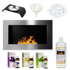 BIO ETHANOL FIREPLACE 650x400 WALL MOUNTED DESIGN ECO FIRE BURNER + ACCESSORIES