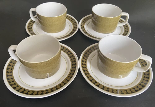 Mikasa - Mediterrania - Avocado Green DOMINIQUE Cup & Saucer Set Of 4
