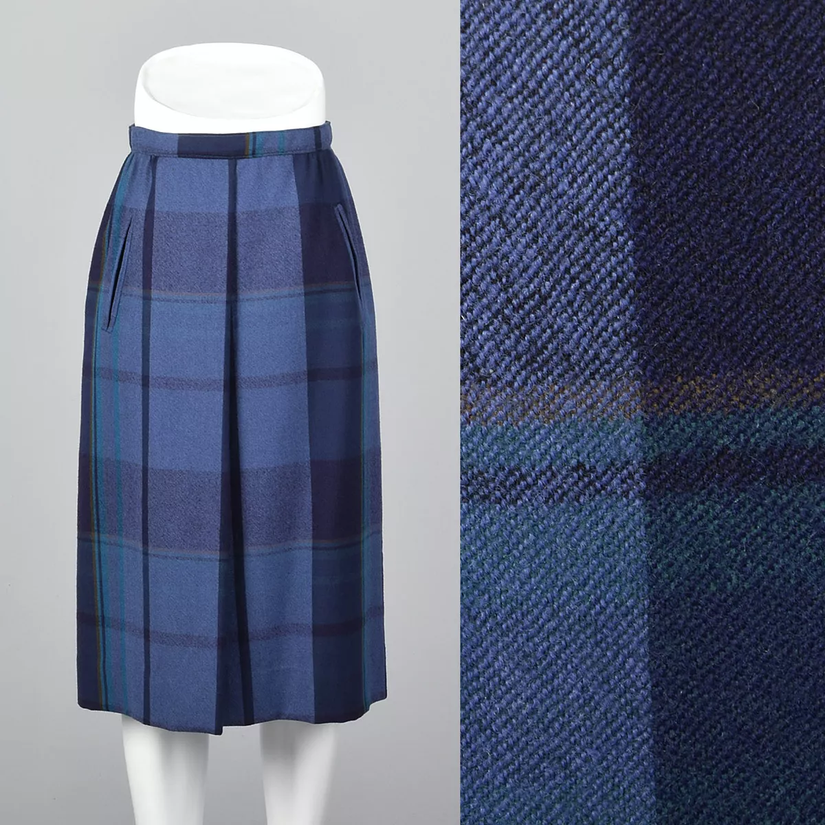 Plaid wool skirt clearance xs