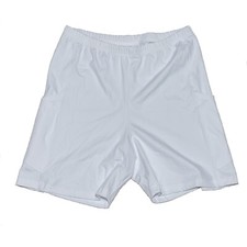 Bike Shorts, White Nylon Spandex, Ankle length, Mid Rise Waist, Woman Size XL