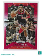 Troy Brown Jr 2019-20 Panini Prizm Red Wave SP #196 Wizards