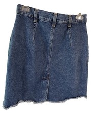 Vtg Bill Blass Skirt Womens 6P Medium Denim Minimalist Classiccore Y2K Blue
