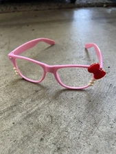 Hello Kitty Clear Lens Glasses Bow Fashion UV400 Protection Party Retro Pink