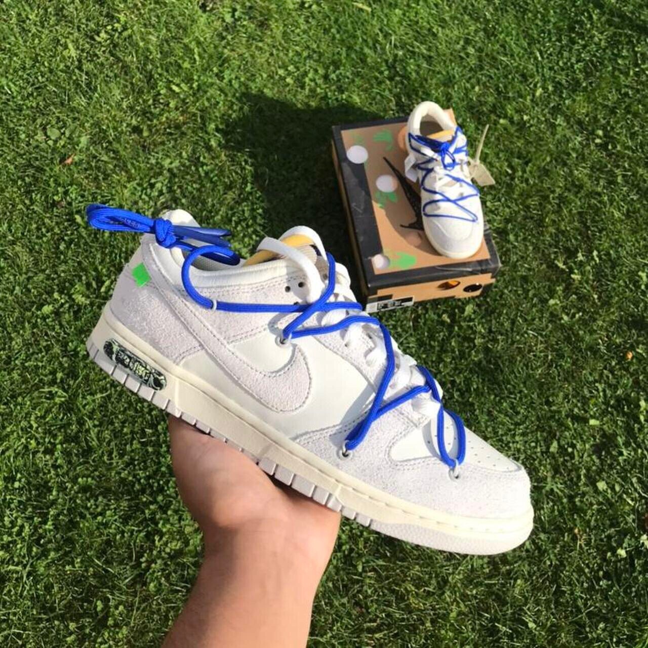 OFF WHITE X NIKE Nike Dunk Low X Off bianche UK 8 5 lotto 32 di 50 *NUOVE DI ZECCA IN SCATOLA*