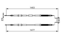 Bosch Handbremsseil Mitte L/R FüR Corsa D 1.0-1.4 07.06-08.14 Opel OE 13255757