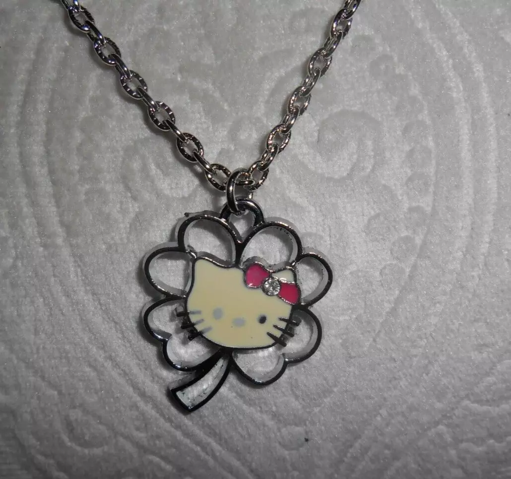 HELLO KITTY FOUR LEAF CLOVER NECKLACE | eBay