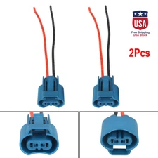 Wire Pigtail Female U 9005 HB3 Two Harness HeadLight High Beam Connector Bulb