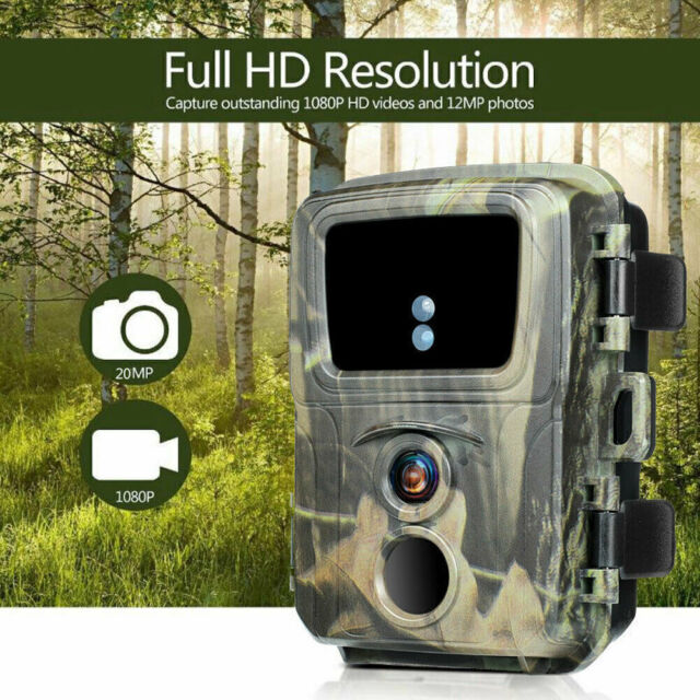 Wildkamera Jagdkamera 20MP 1080P Überwachungskamera Fotofalle PIR Nachtsicht