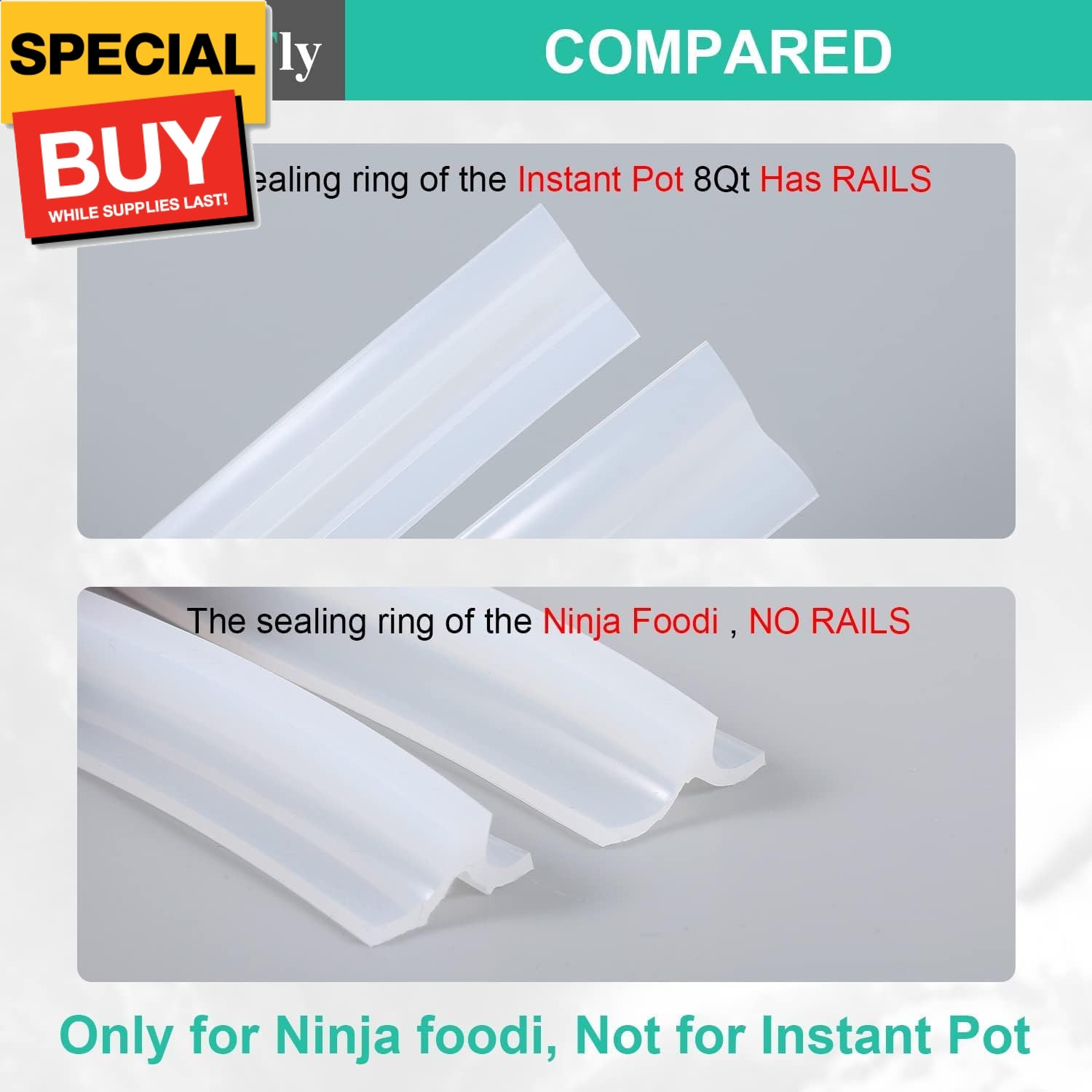 Original Sealing Ring Compatible with Ninja Foodi 6.5 Quart and 8 Quart Pressure