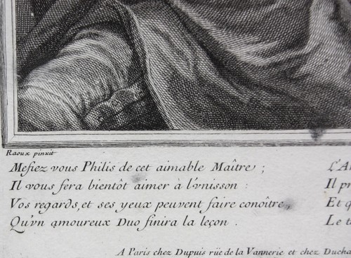 Nicolas-Gabriel Dupuis nach Jean Raoux, Taille-douce, La leçon de musique, - Bild 3 von 12