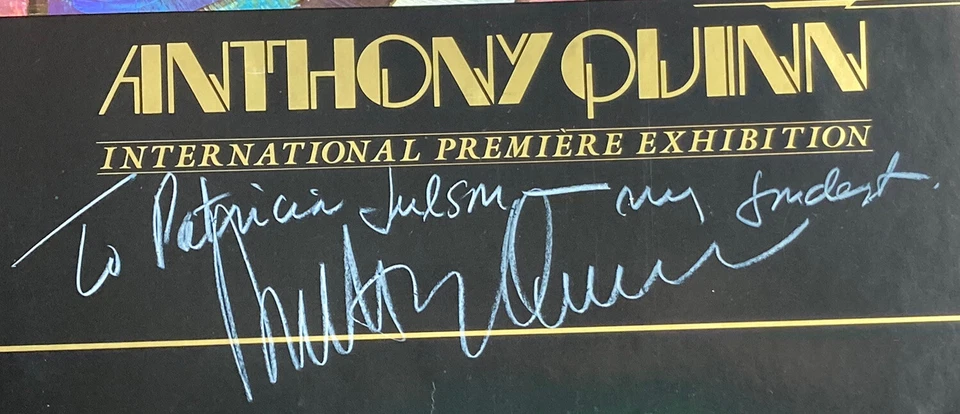 Impresión de póster de exposición firmado por Anthony Quinn de Dama de Creta 1982 vintage RARO Foto 4 de 4