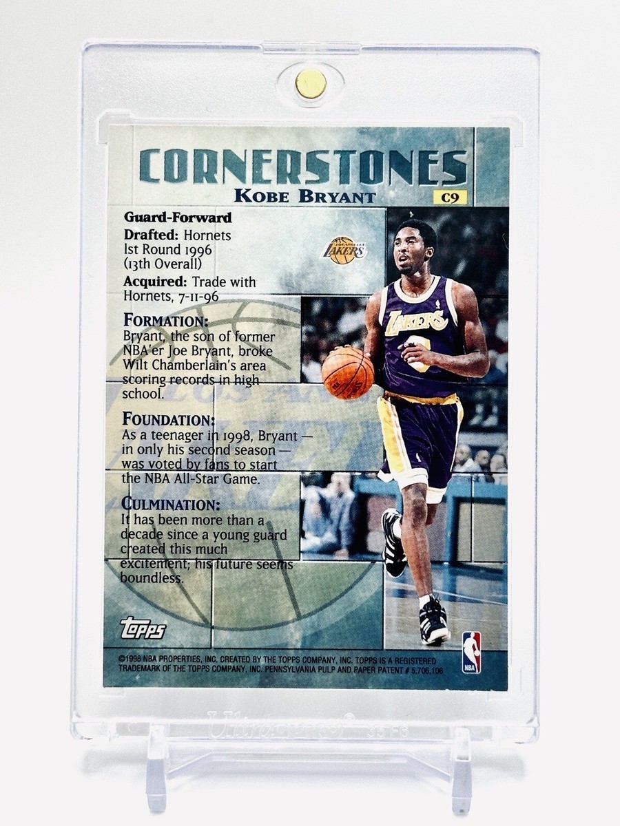 1998-99 Topps Basketball Kobe Bryant LAKERS #C9 Cornerstones 1998-99 Topps Basketball Kobe Bryant LAKERS #C9 Cornerstones