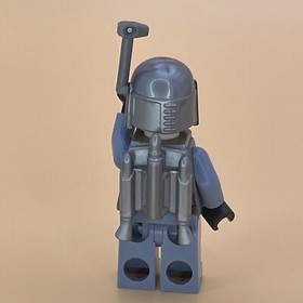 LEGO Star Wars Jango Fett Minifigure Mandalorian Jango Fett Smile Blue sw0468