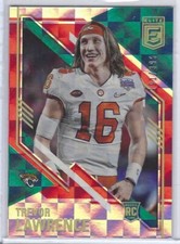 TREVOR LAWRENCE 2021 DONRUSS ELITE SILVER RED PRIZM RC #D 191/399