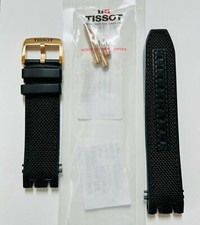 Original Tissot T-Race T115417A T115407A T115427A Black Rubber Watch Band Strap
