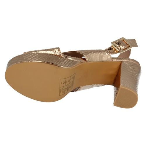 Zapatos de fiesta de tacón alto para damas con punto en plataforma: F12019 - Imagen 10 de 28