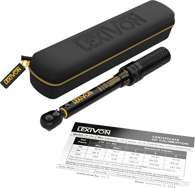 Precision 1/4'' Torque Wrench 10-150 In-Lb with Case, 72-Tooth Click Type