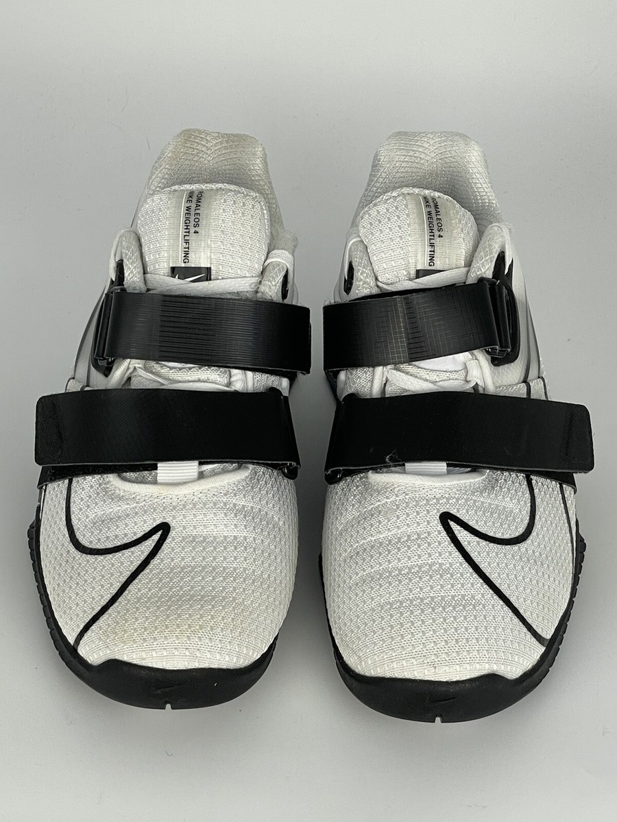 Nike Romaleos 4 Mens Sz 7 Weightlifting Shoes White Black