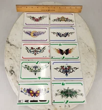 10x Lower Back Tattoos 2011 Set Vending Machine Sticker Josh Rowan TNT Vintage