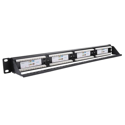 24 Port Mountable Data Patch Panel High Speed CAT6 CAT-6 Network Cable Rack Fit
