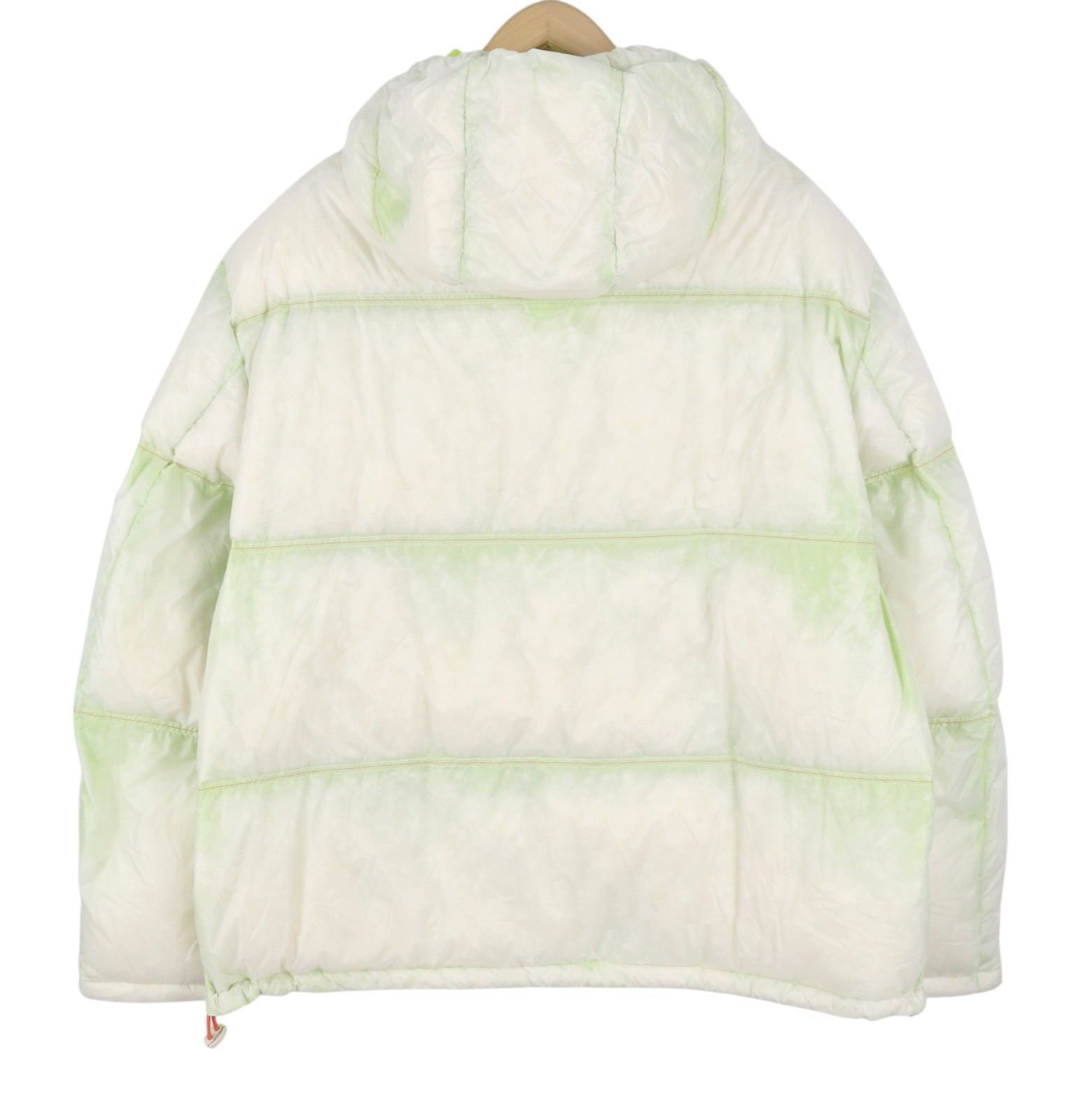 DIESEL W-Baskin Men Jacket 52 White Quilted Down Filled Sheer Ripstop RRP495 image 6