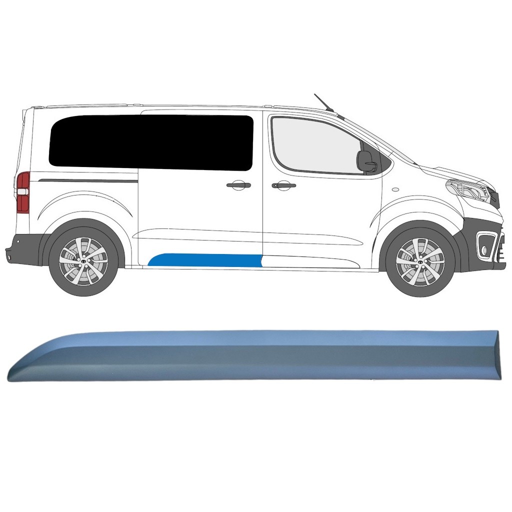Sliding door side trim for Toyota Proace Verso 2016- / Right