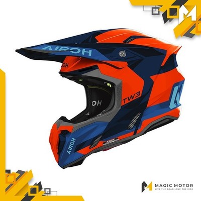 Airoh Motorradhelm Offroad TWIST 3 XS SCHICK Orange