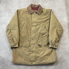 Woolrich Field Jacket Mens Large Western Blanket Lined Vintage Hiking Coat Beige