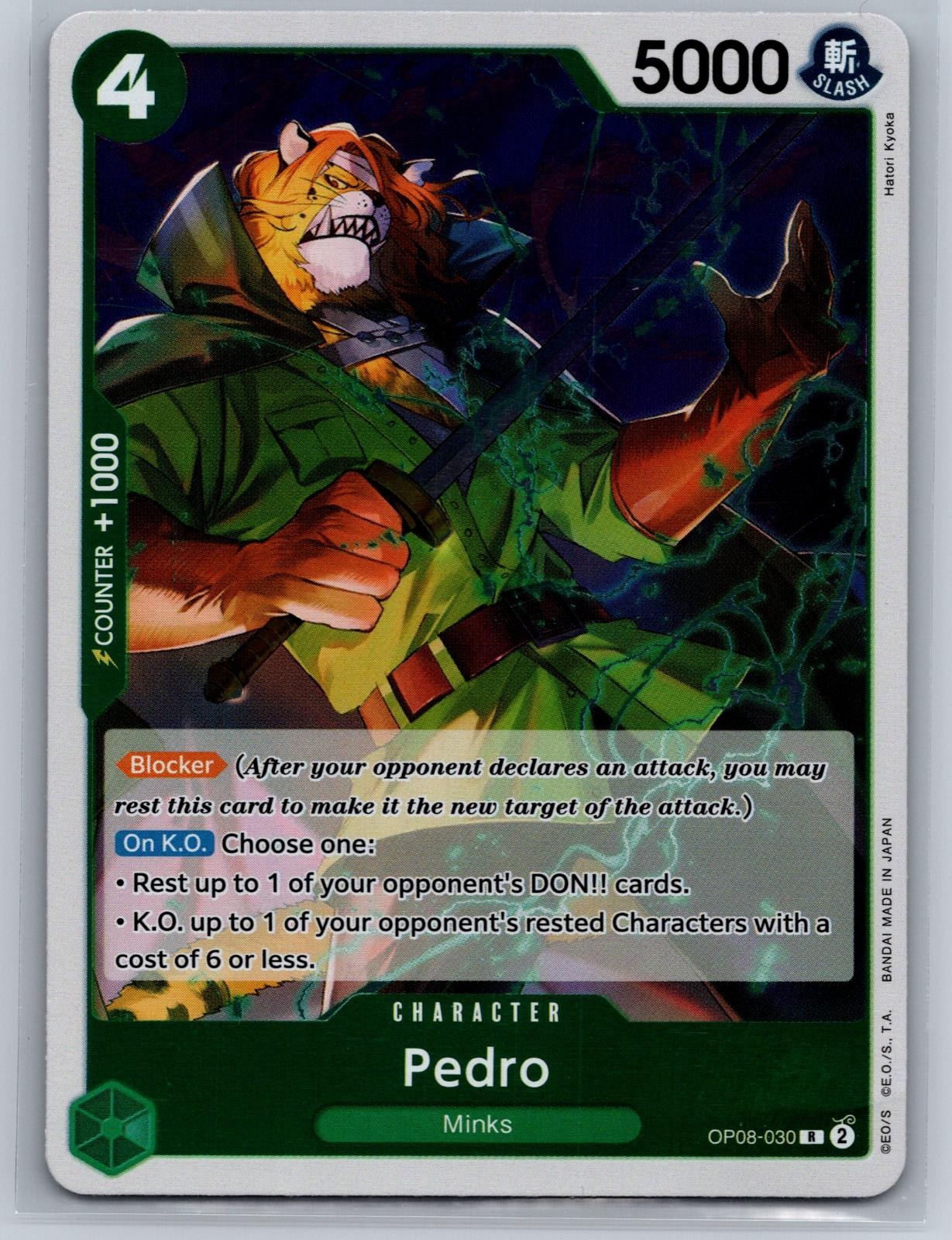 Pedro OP08-030 Rare Two Legends One Piece Foil Near Mint