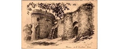 Château de la Duchère-Diman France Postcard-Ch. Mayeul Pen & Ink-Est. 1900s