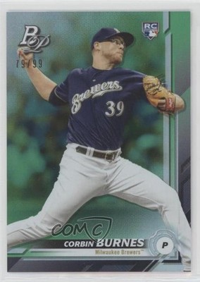 2019 Bowman Platinum Wal-Mart Green Foil 79/99 Corbin Burnes #24 Rookie RC fo7