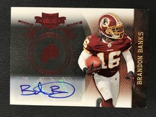 2010 Panini Plates & Patches #107 Brandon Banks Auto /249 Washington Redskins