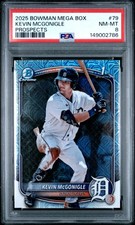 2025 BOWMAN MEGA BOX CHROME PROSPECTS #79 KEVIN MCGONIGLE PSA 8