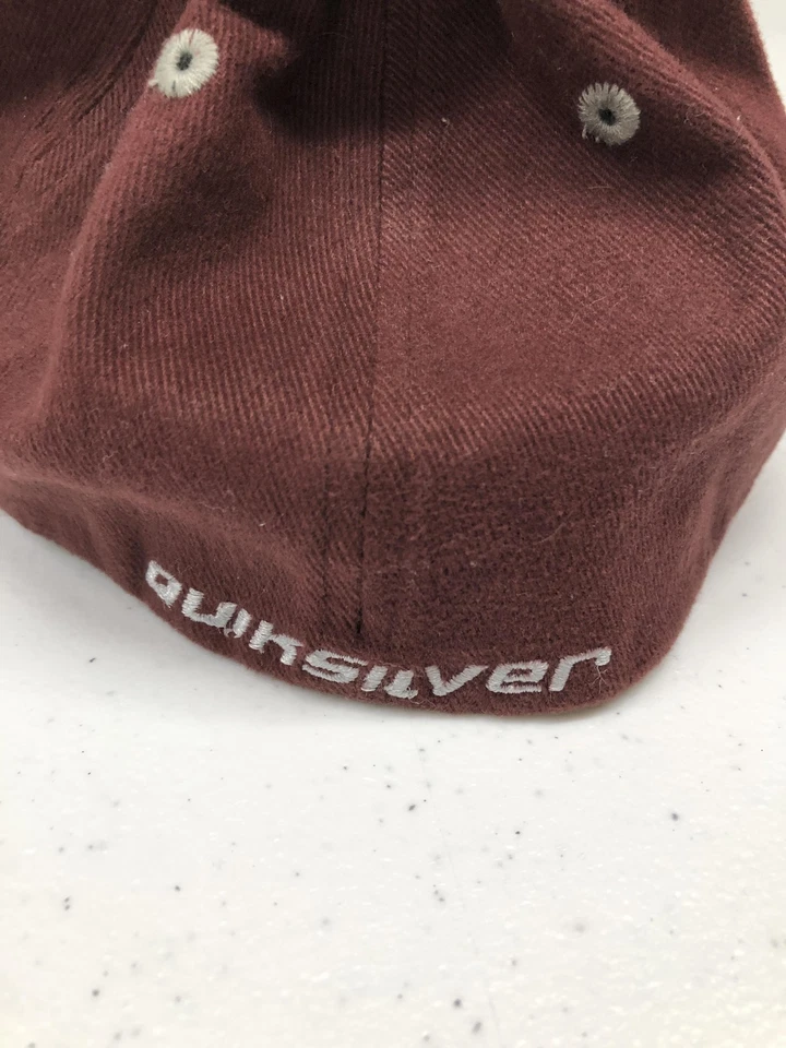 Quiksilver шляпа крышка резинке бордовый резиновый логотип мужской серфинг коньков классический бейсбол - Изображение 4 из 4